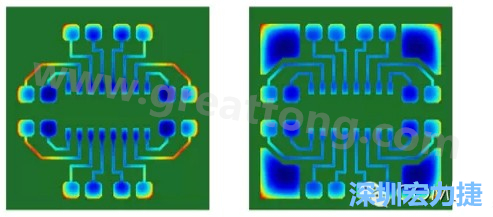 通過仿真，可以快速簡單地重新設計并計算不同圖形布局所得到的厚度均勻性-深圳宏力捷