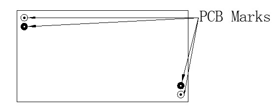 在有貼片的PCB板上，為提高貼片元件的貼裝的準確性，一般要求在貼片層對角端放置兩個校正標記(MarkS)點