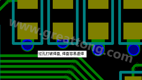 PCB設計案例分析：過孔破焊盤，造成SMT虛焊