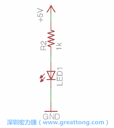 如圖所示放置一個開關（switch）、10K電阻器（10k resistor）和0.1μF的電容（0.1μF capacitor），并把開關的一端連到接地端上。