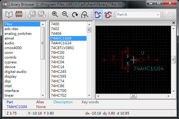  library 包含多個component (schematics symbol)。