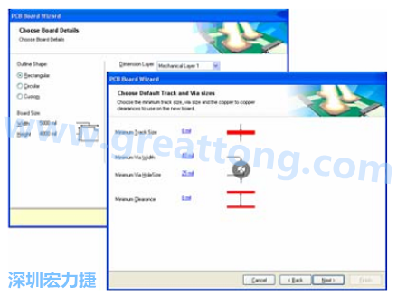 圖12 PCB板向導