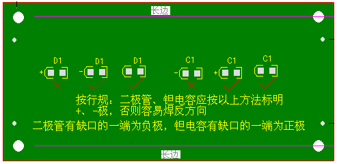 關于二極管、鉭電容的極性標注